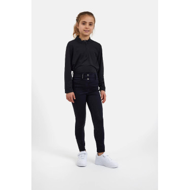 Pantalon d’équitation Horze à fond intégral Young Rider Evelyn Marine foncé Bleu