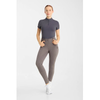 Pantalon d’équitation Horze Chara femme full grip Bois flotté Gris