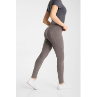 Pantalon d’équitation Horze Chara femme full grip Bois flotté Gris