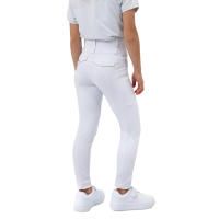 Pantalon hybrid Horze Young Rider Anya full grip Blanc brillant