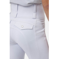Pantalon hybrid Horze Young Rider Anya full grip Blanc brillant