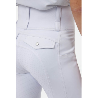 Pantalon hybrid Horze Young Rider Anya full grip Blanc brillant