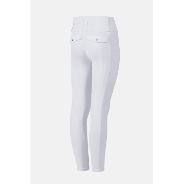 Pantalon hybrid Horze Young Rider Anya full grip Blanc brillant
