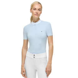Polo de concours Linsay Tommy Hilfiger Equestrian manches courtes femme Sweet blue Bleu