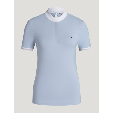 Polo de concours Linsay Tommy Hilfiger Equestrian manches courtes femme Sweet blue Bleu