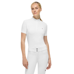 Polo de concours Selma Tommy Hilfiger Equestrian manches courtes femme Blanc optique