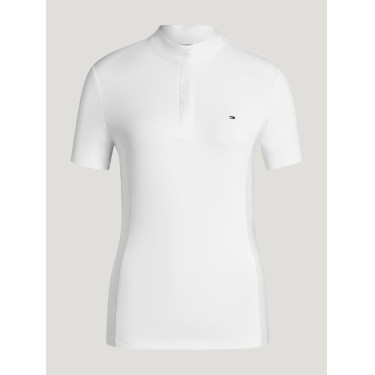 Polo de concours Selma Tommy Hilfiger Equestrian manches courtes femme Blanc optique