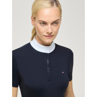 Polo de concours Selma Tommy Hilfiger Equestrian manches courtes femme Desert sky Bleu