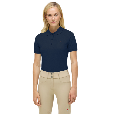 Polo manches courtes Tommy Hilfiger Equestrian femme Desert sky Bleu