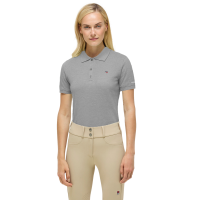 Polo manches courtes Tommy Hilfiger Equestrian femme Gris mélangé