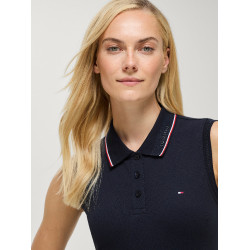 Polo sans manches Cordova Tommy Hilfiger Equestrian femme Desert sky Bleu