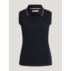 Polo sans manches Cordova Tommy Hilfiger Equestrian femme Desert sky Bleu
