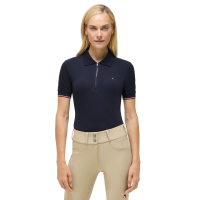 Polo zippé Anaheim Tommy Hilfiger Equestrian femme Desert sky Bleu