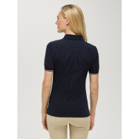 Polo zippé Anaheim Tommy Hilfiger Equestrian femme Desert sky Bleu
