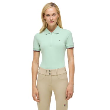 Polo zippé Anaheim Tommy Hilfiger Equestrian femme Menthe belair Vert