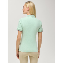 Polo zippé Anaheim Tommy Hilfiger Equestrian femme Menthe belair Vert Polo zippé Anaheim Tommy Hilfiger Equestrian femme Menthe belair Vert