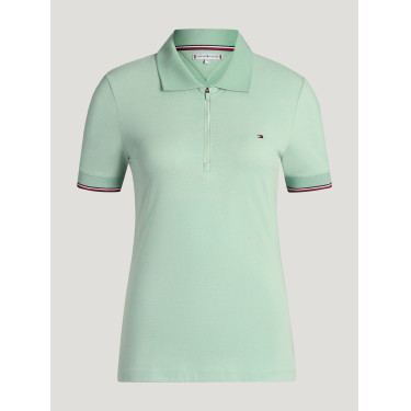 Polo zippé Anaheim Tommy Hilfiger Equestrian femme Menthe belair Vert Polo zippé Anaheim Tommy Hilfiger Equestrian femme Menthe belair Vert