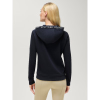 Sweat à capuche Laguna Tommy Hilfiger Equestrian femme logo Desert sky Bleu
