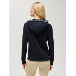 Sweat à capuche Laguna Tommy Hilfiger Equestrian femme logo Desert sky Bleu