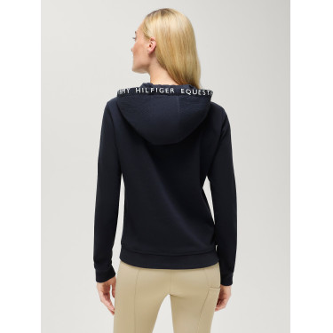 Sweat à capuche Laguna Tommy Hilfiger Equestrian femme logo Desert sky Bleu