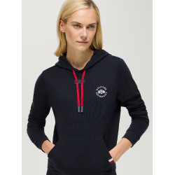 Sweat à capuche Laguna Tommy Hilfiger Equestrian femme logo Desert sky Bleu
