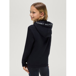 Sweat à capuche Laguna Tommy Hilfiger Equestrian Young Rider logo Desert sky Bleu