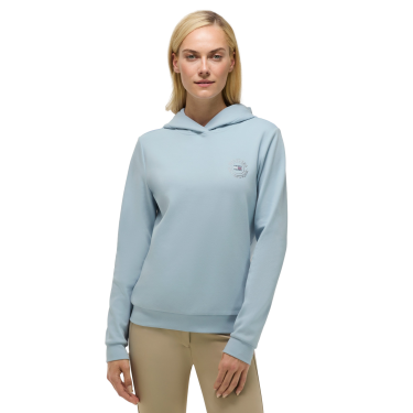 Sweat à capuche strass Hollywood Tommy Hilfiger Equestrian femme Sweet blue Bleu