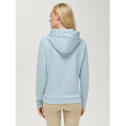 Sweat à capuche strass Hollywood Tommy Hilfiger Equestrian femme Sweet blue Bleu