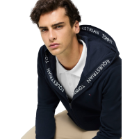 Sweat à capuche zippé Tommy Hilfiger Equestrian Ventura homme Desert sky Bleu