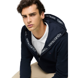 Sweat à capuche zippé Tommy Hilfiger Equestrian Ventura homme Desert sky Bleu