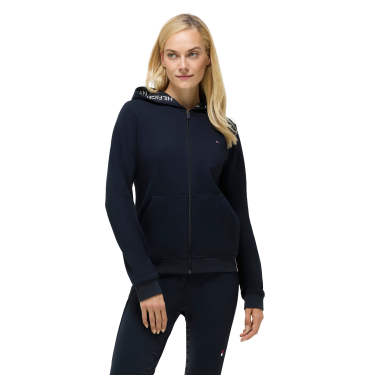 Sweat zippé à capuche Beverly Tommy Hilfiger Equestrian femme Desert sky Bleu Sweat zippé à capuche Beverly Tommy Hilfiger Equestrian femme Desert sky Bleu