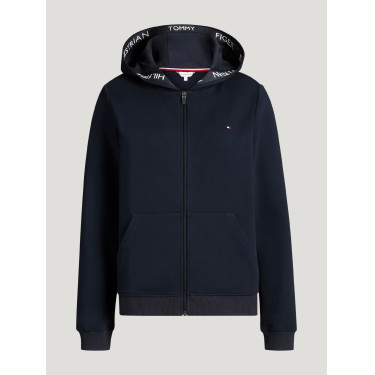 Sweat zippé à capuche Beverly Tommy Hilfiger Equestrian femme Desert sky Bleu Sweat zippé à capuche Beverly Tommy Hilfiger Equestrian femme Desert sky Bleu