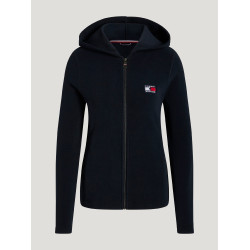Sweat zippé à capuche Tommy Hilfiger Equestrian femme Whitney Desert sky Bleu Sweat zippé à capuche Tommy Hilfiger Equestrian femme Whitney Desert sky Bleu