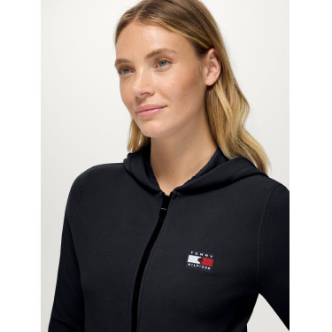 Sweat zippé à capuche Tommy Hilfiger Equestrian femme Whitney Desert sky Bleu Sweat zippé à capuche Tommy Hilfiger Equestrian femme Whitney Desert sky Bleu