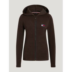 Sweat zippé à capuche Tommy Hilfiger Equestrian femme Whitney Brookwood Marron Sweat zippé à capuche Tommy Hilfiger Equestrian femme Whitney Brookwood Marron