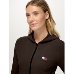 Sweat zippé à capuche Tommy Hilfiger Equestrian femme Whitney Brookwood Marron Sweat zippé à capuche Tommy Hilfiger Equestrian femme Whitney Brookwood Marron