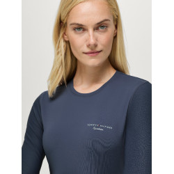 T-shirt Adel Sunguard manches longues Tommy Hilfiger Equestrian femme Indigo délavé Bleu