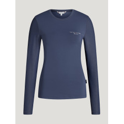 T-shirt Adel Sunguard manches longues Tommy Hilfiger Equestrian femme Indigo délavé Bleu