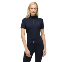 T-shirt d'entrainement Tommy Hilfiger Equestrian Palma 1/4 Zip femme manches courtes Desert sky Bleu T-shirt d'entrainement Tommy Hilfiger Equestrian Palma 1/4 Zip femme manches courtes Desert sky Bleu