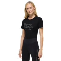 T-shirt manches courtes strass Tommy Hilfiger Equestrian Malibu femme Noir T-shirt manches courtes strass Tommy Hilfiger Equestrian Malibu femme Noir