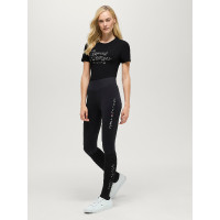 T-shirt manches courtes strass Tommy Hilfiger Equestrian Malibu femme Noir T-shirt manches courtes strass Tommy Hilfiger Equestrian Malibu femme Noir