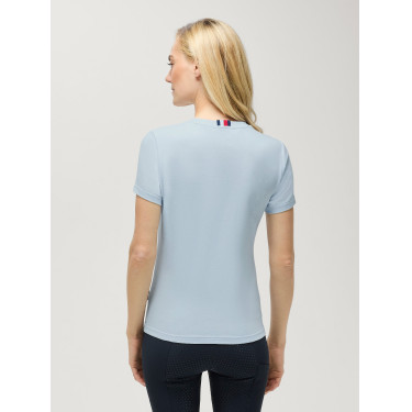 T-shirt manches courtes strass Tommy Hilfiger Equestrian Malibu femme Sweet blue Bleu T-shirt manches courtes strass Tommy Hilfiger Equestrian Malibu femme Sweet blue Bleu