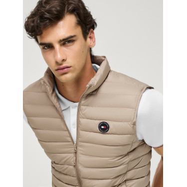 Veste sans manches matelassé Tommy Hilfiger Equestrian Montero homme Beige
