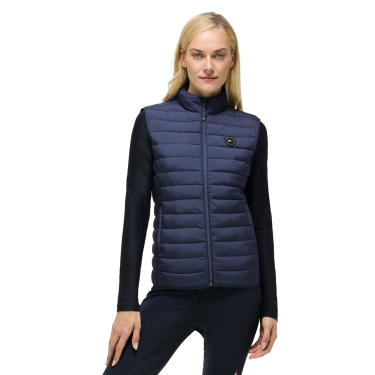 Doudoune sans manches Tommy Hilfiger Equestrian Serano femme Indigo délavé Bleu