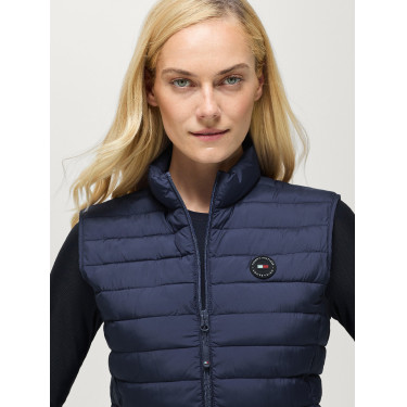 Doudoune sans manches Tommy Hilfiger Equestrian Serano femme Indigo délavé Bleu