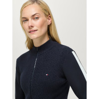 Veste zippé en maille Tommy Hilfiger Equestrian Mirada femme Desert sky Bleu Veste zippé en maille Tommy Hilfiger Equestrian Mirada femme Desert sky Bleu