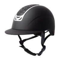 Casque d'équitation ornement en cristal Horze Arix II Noir / noir