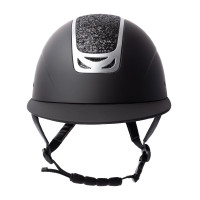 Casque d'équitation ornement en cristal Horze Arix II Noir / noir