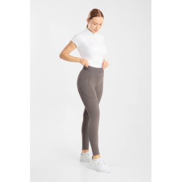Legging d'équitation Horze Maia fond intégral femme Bois flotté Gris