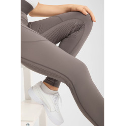 Legging d'équitation Horze Maia fond intégral femme Bois flotté Gris